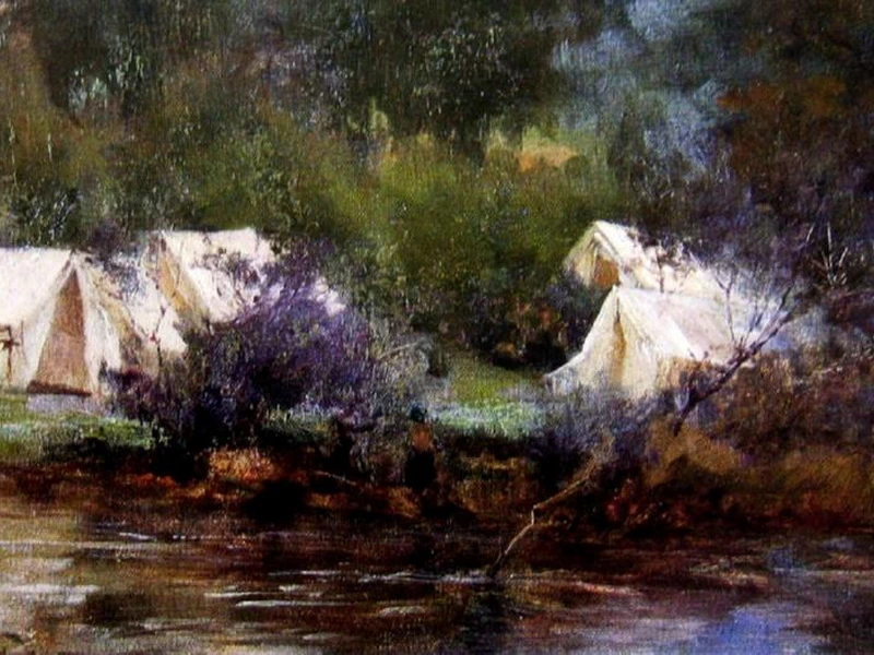 1860-Clara Southern - Campo nella boscaglia